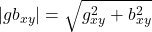  |gb_{xy}| = \sqrt{g_{xy}^2 + b_{xy}^2} 