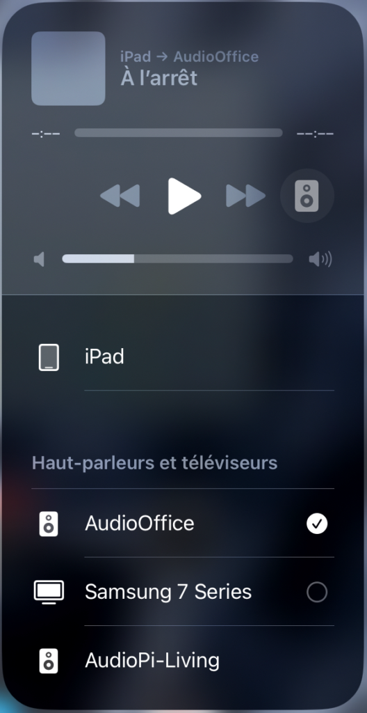 AirPlay devices list